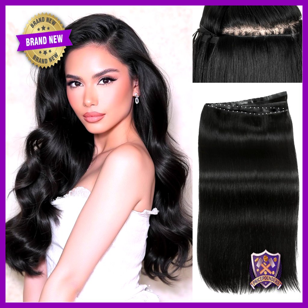 18 Inch Human Hair Extensions Double Layer Pu Skin Weft Hand Tied